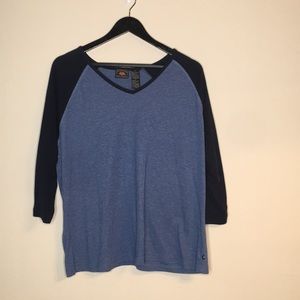 Blue baseball tee